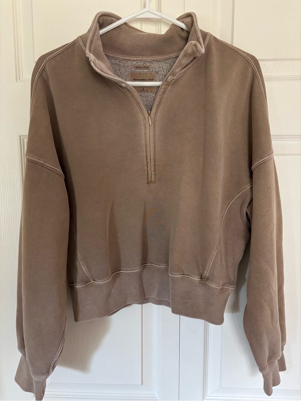 Abercrombie 1/4 Zip Cropped Sweater